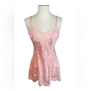 Vintage Victoria’s Secret Floral Pink Lace Slip Dress
